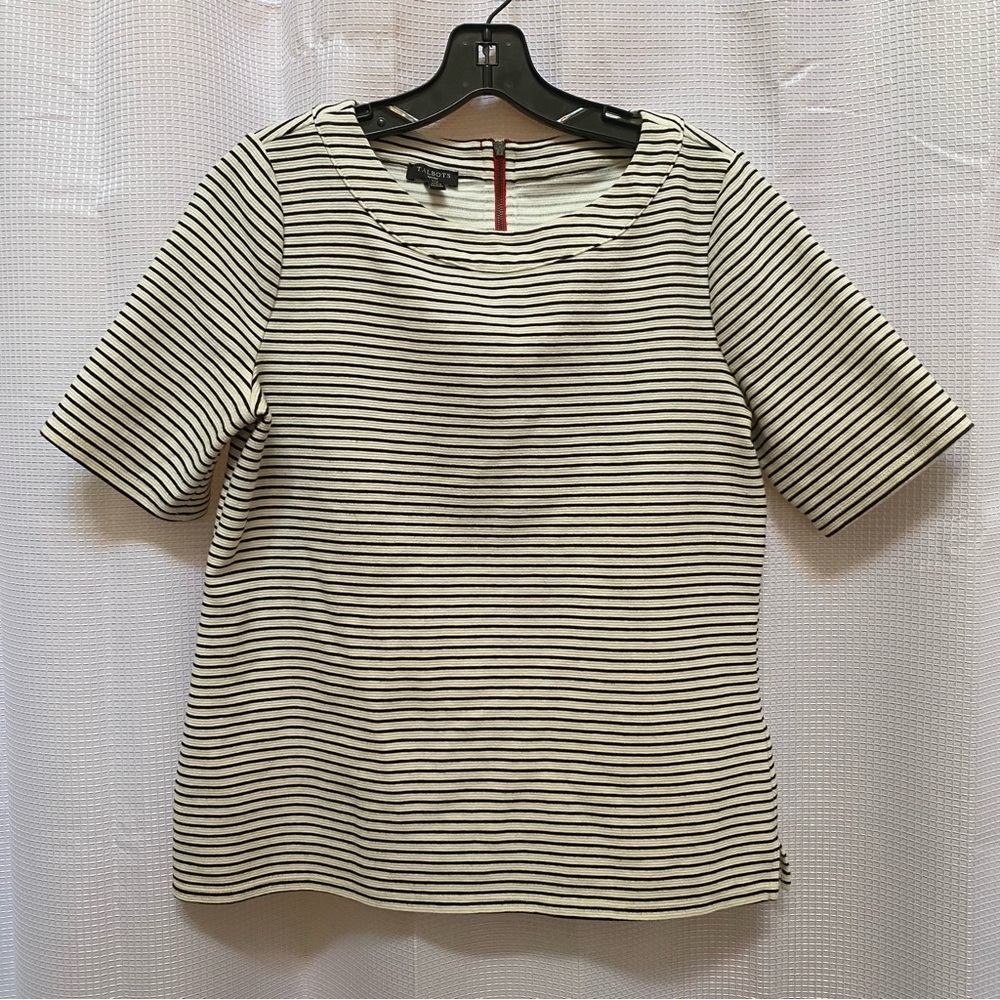 Ladies TALBOT’S Petites Striped Tee Size Medium Petite